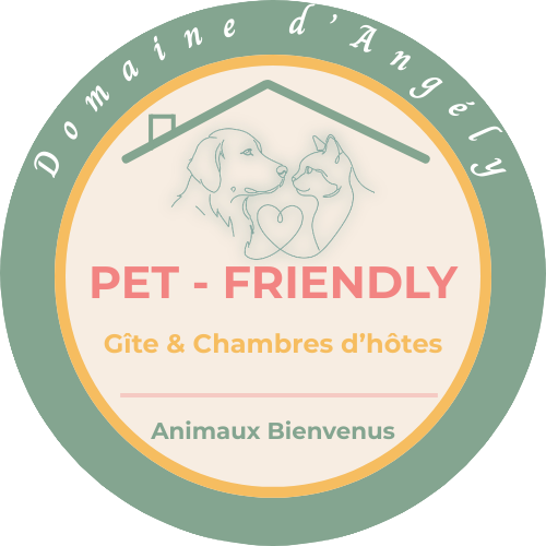 Logo pet-friendly Domaine d'Angély - Chiens et chats bienvenus